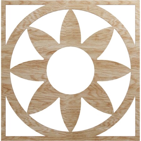 Ekena Millwork Blume Wood Fretwork Pierced Ceiling Medallion, Red Oak, 30"OD x 10 3/8"ID x 3/8"T CMWP30X30X0375BLRO